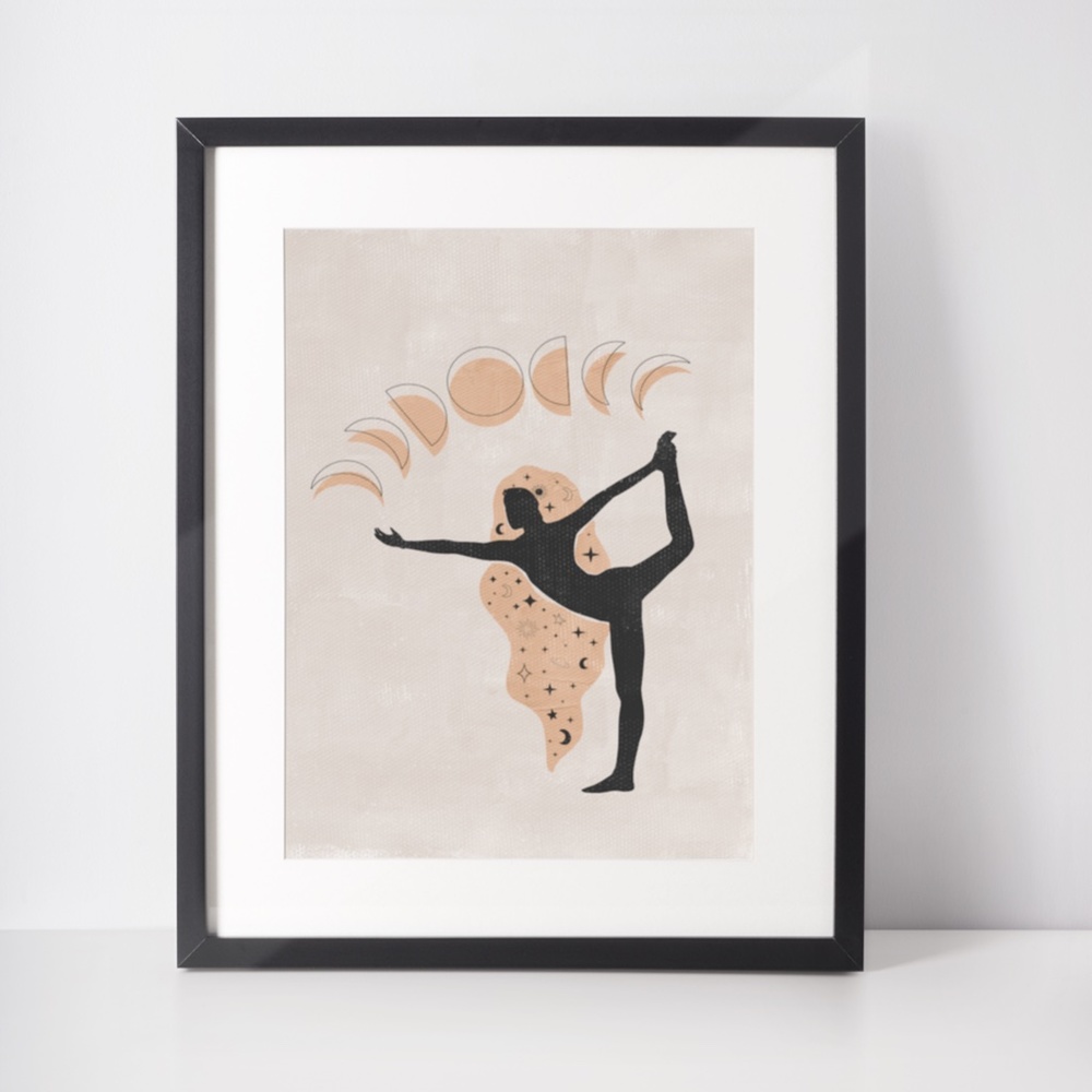 Wall Art Bohemian Woman Silhouette Celestial Print Poster Unframed - Picture 5 of 16